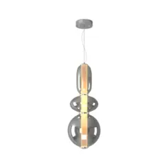 Pendente Bolla Led 30W 3000K 25cm Fume Orluce