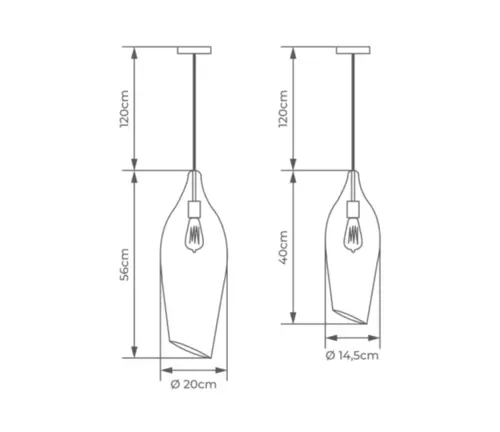 Pendente Vino145 1Xe27 Rose Gold 14,5cm Ptf Orluce