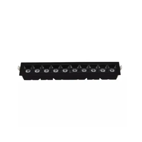 Luminaria De Led 10 Spots De Embutir 20w 4000K Preto Luminatti