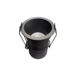 Spot Hub Led Recuado Redondo 7W, 3000K 127/22 Preto Luminatti