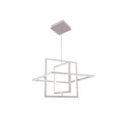 Pendente Quadra Led 34W 3000K Branco Fosco Orluce
