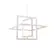 Pendente Quadra Led 34W 3000K Branco Fosco Orluce