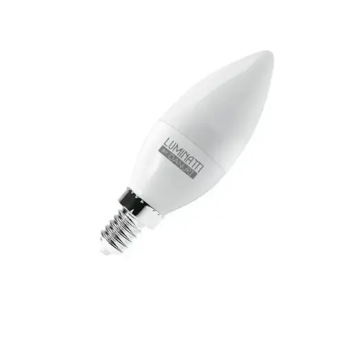 Lampada Led Vela Leitosa B35 4,5W 3000K E14 Bivolt Luminatti