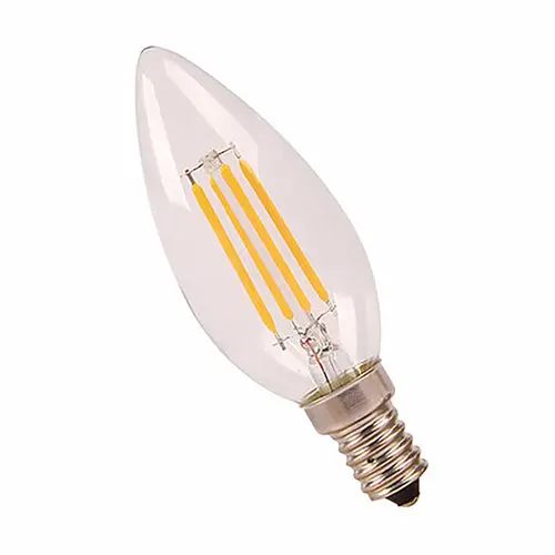 Lampada Led Vela Filamento Cristal 4W 2700K E14 Dimerizavel 127V Luminatti