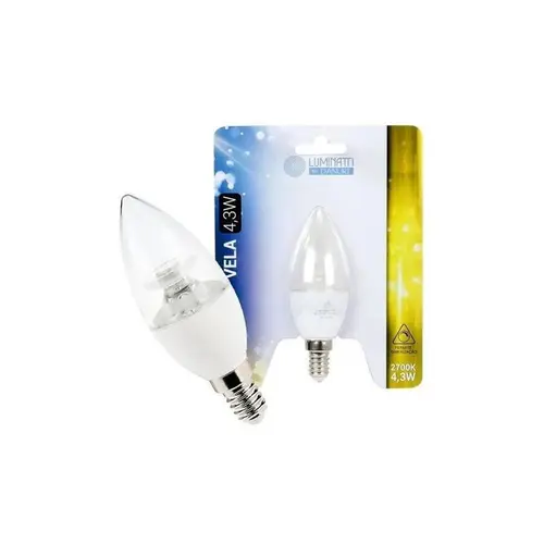 Lampada Vela Transparente 4,3W 2700K E14 Dimerizavel Bivolt Luminatti