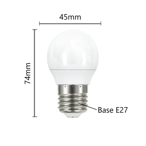 Lampada Led Mini Bulbo Bolinha G45 Led 6W 2700K Luminatti