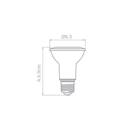 Lampada Led Par20 6W Blue IP65 Bivolt Luminatti