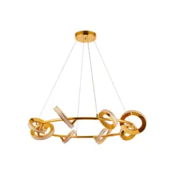 Pendente Circelt Il 66W Led Dourado Branco OR2140 Orluce