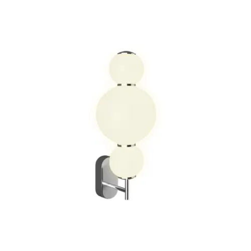 Arandela Bubble 3A Led 12W Opalino Cromado Orluce