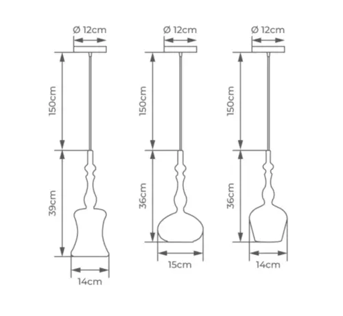 Pendente Ghille l 1Xg9 Fume Orluce