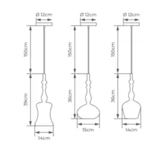 Pendente Ghille l 1Xg9 Fume Orluce