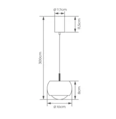 Pendente Nina 7W Led Dourado 3000K Orluce