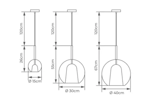 Pendente Inside15cm 1Xg9 Dourado Orluce