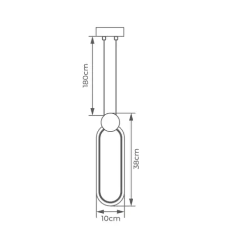 Pendente King ll 15W Led Dourado 3000K OR1761 Dourado Orluce