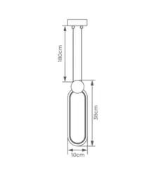Pendente King ll 15W Led Dourado 3000K OR1761 Dourado Orluce