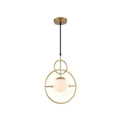 Pendente Globe I 1Xe27 Opalino Dourado Orluce