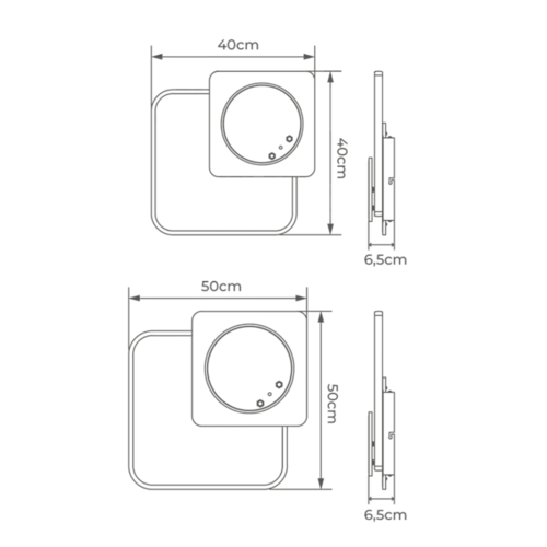 Arandela Plafon Blocchi 23W Led Preto E Branco 3000K Orluce