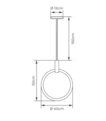 Pendente Spheric Led 13W 3000K Orluce