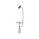 Coluna Scope 1Xgu10 Preto Base Marmore Orluce