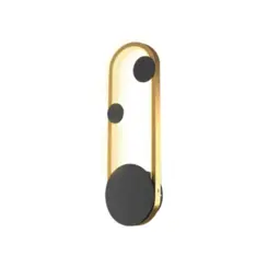 Arandela Fratelli 15W Led Preto/Dourado 3000k Orluce