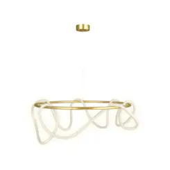 Pendente Scribble Cono 80W Led Dourado 3000K Orluce