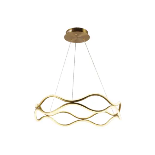 Pendente Wave 46W Led Dourado Branco Quente Orluce