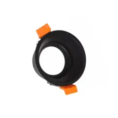 Spot Hub Micro Borda Recuado Redondo Ar70 Preto Luminatti