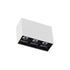 Luminaria De Led 3 Spots De Sobrepor 6W 3000K Branco Luminatti