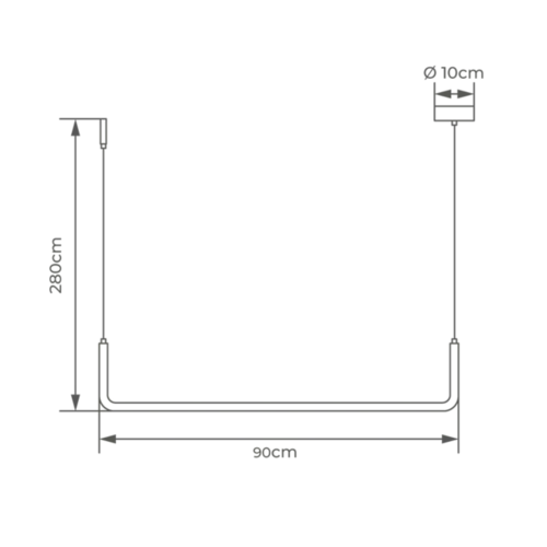 Pendente Lea 18W Led Preto 3000K Orluce