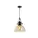 Pendente Fabb Glass 1Xe27 Ambar Preto Fosco Orluce