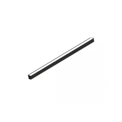 Perfil Embutir Preto Difusor Branco 1M Luminatti